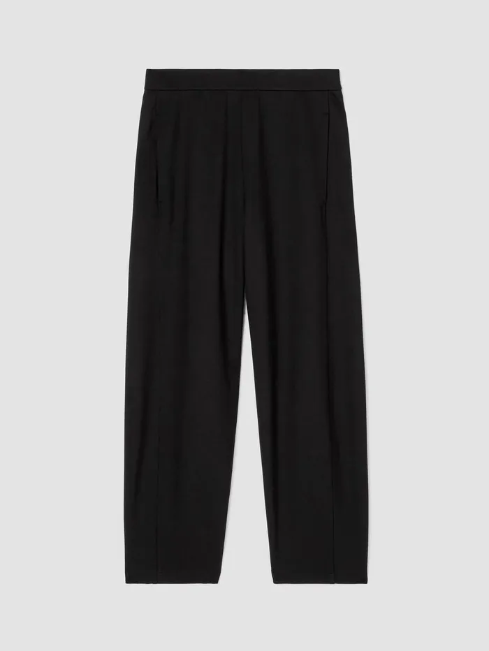 Women Eileen Fisher Pants Shorts and Jumpsuits Washable Flex Ponte Lantern Pant Black