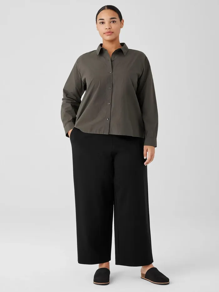 Women Eileen Fisher Pants Shorts and Jumpsuits Washable Flex Ponte WideLeg Pant Black