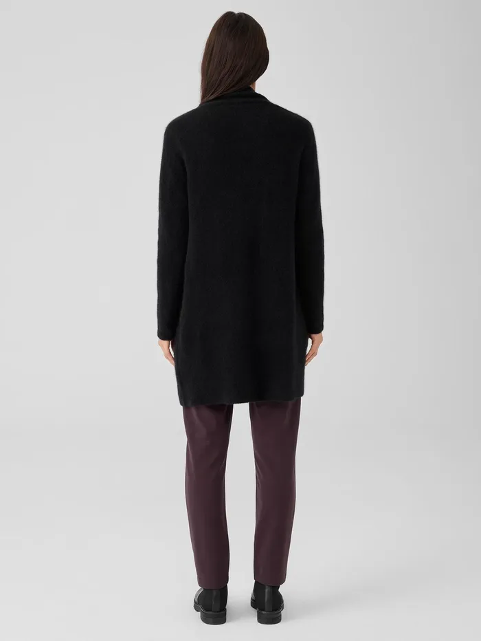 Women Eileen Fisher Sweaters and Cardigans Cashmere Silk Bliss Long Cardigan Black