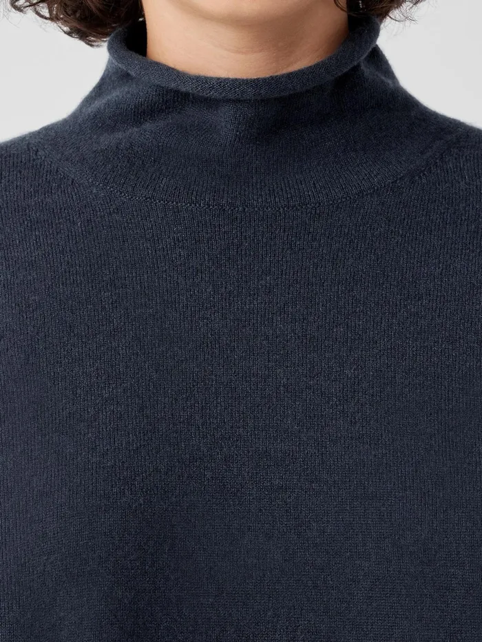 Women Eileen Fisher Sweaters and Cardigans Italian Cashmere Turtleneck Top Ocean