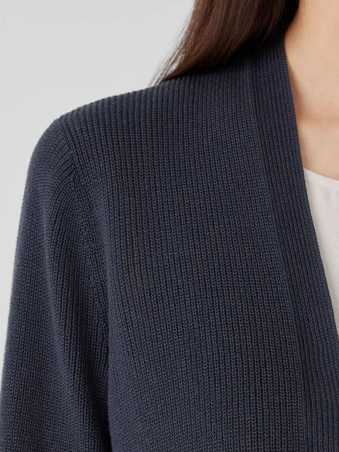 Women Eileen Fisher Sweaters and Cardigans Peruvian Organic Cotton Crepe Cardigan Ocean