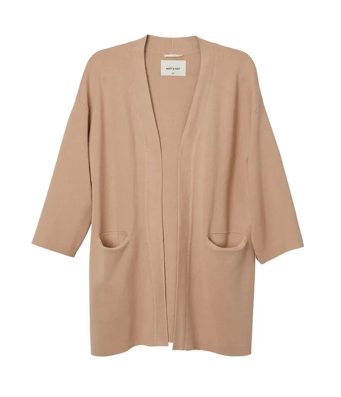 Women Elsa WomenS Open Front Cardigan Nude Matt and Nat Knitwear