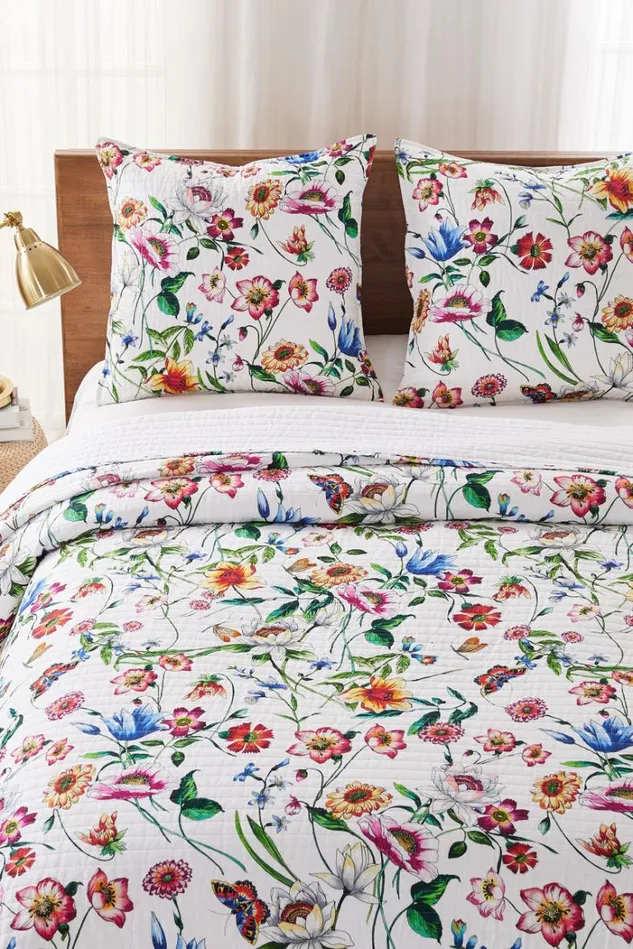 Women FISKA EURO SHAM White Johnny Was Bedding