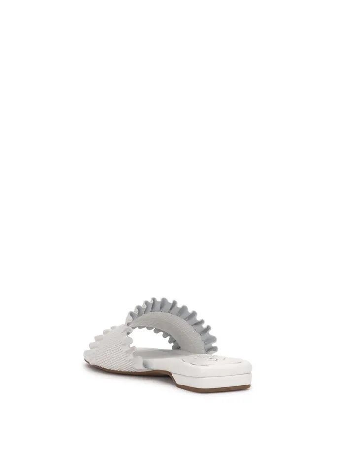 Women Flats Jessica Simpson Camessa Smocked Sandal In White