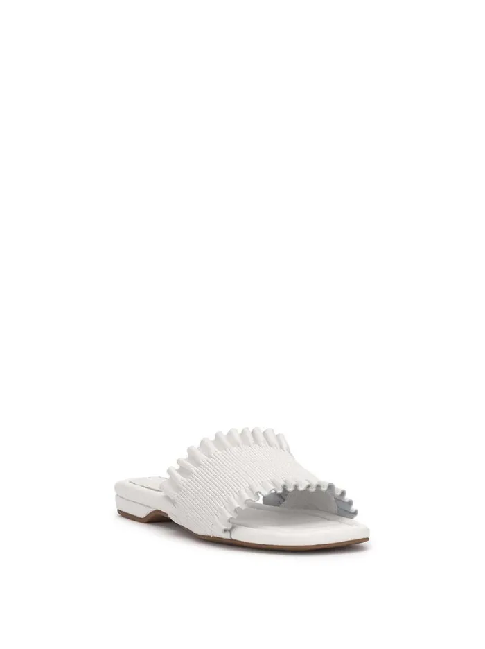 Women Flats Jessica Simpson Camessa Smocked Sandal In White