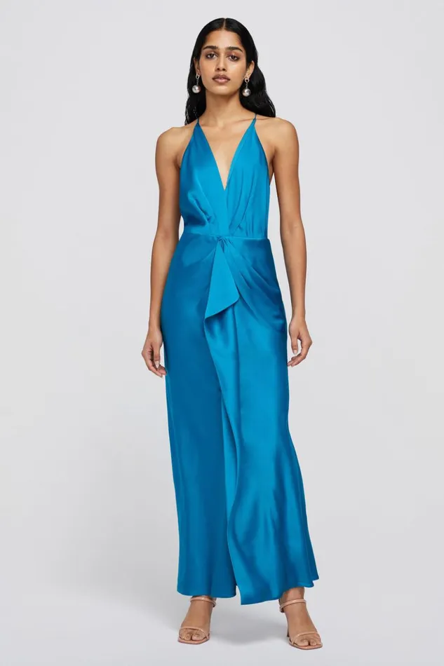 Women Giana Gown Phthalo Blue Jonathan Simkhai Dresses and Jumpsuits