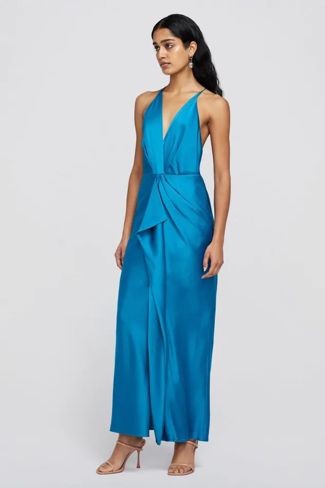 Women Giana Gown Phthalo Blue Jonathan Simkhai Dresses and Jumpsuits
