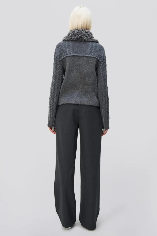 Women Giovana Jacket Charcoal Jonathan Simkhai Knitwear