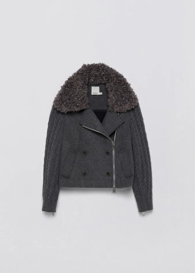 Women Giovana Jacket Charcoal Jonathan Simkhai Knitwear