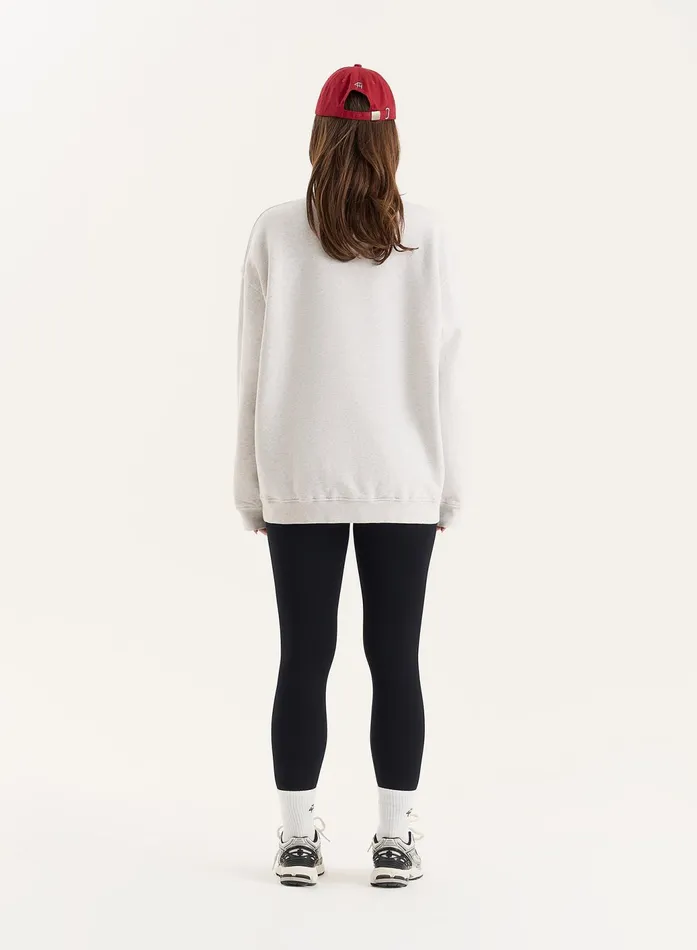 Women Grey 1990 Slogan Classic Longline Sweatshirt Lila 4th and Reckless Hoodies and Sweatshirts