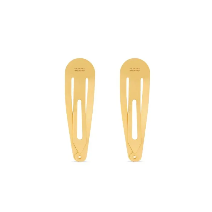 Women Hair Accessories Balenciaga Holli Xxl Clip Set In Gold