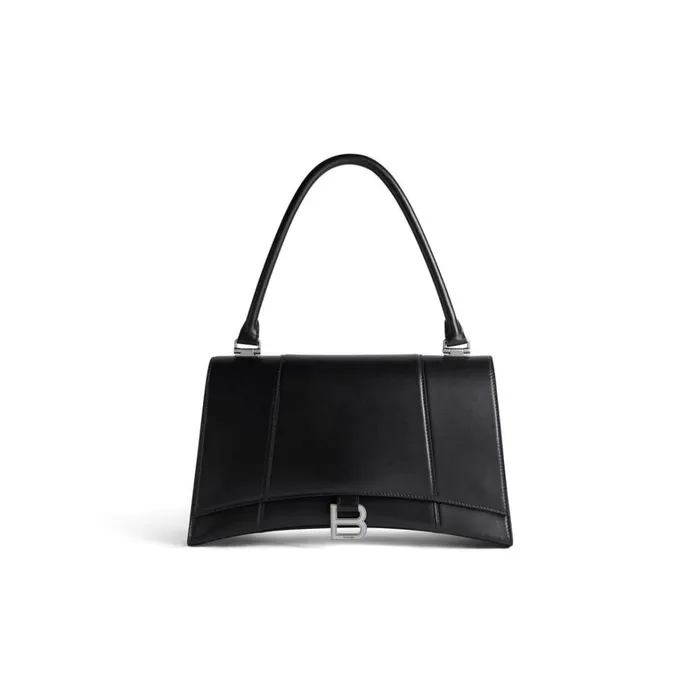 Women Handbags Balenciaga Hourglass Hinge Medium Handbag In Black