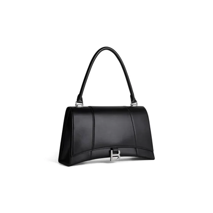 Women Handbags Balenciaga Hourglass Hinge Medium Handbag In Black