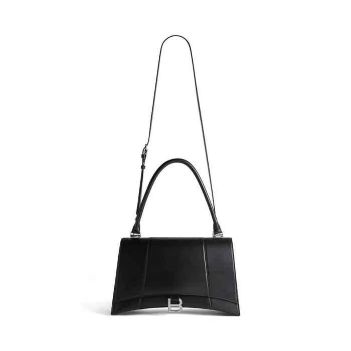 Women Handbags Balenciaga Hourglass Hinge Medium Handbag In Black