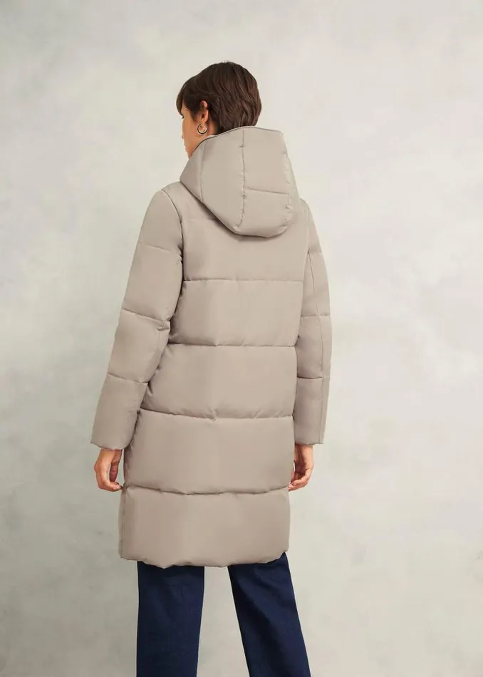 Women HOBBS Coats and Jackets Darla Puffer Buff Grey