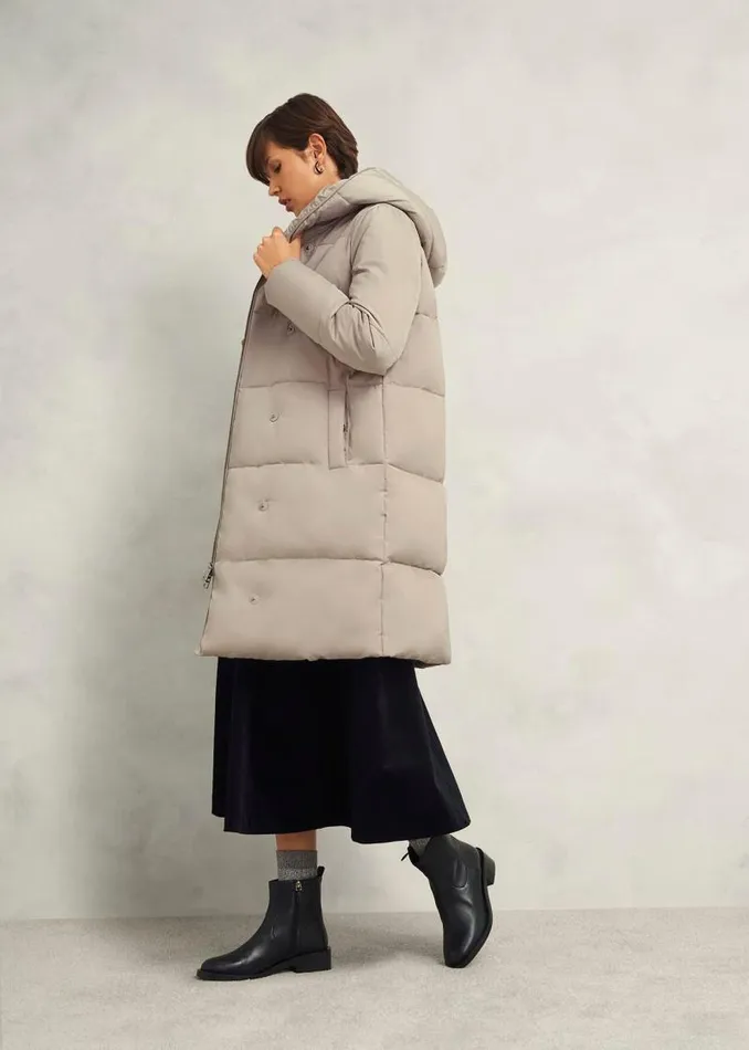 Women HOBBS Coats and Jackets Darla Puffer Buff Grey
