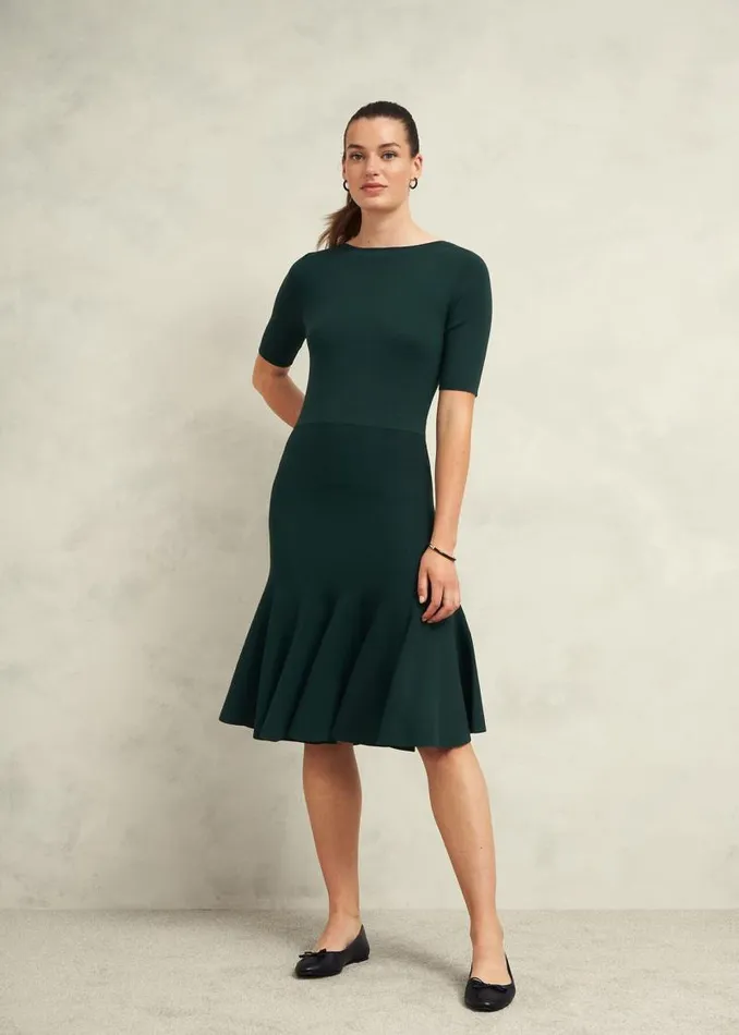 Women HOBBS Dresses and Jumpsuits Abbie Knitted Dress Samphire Green