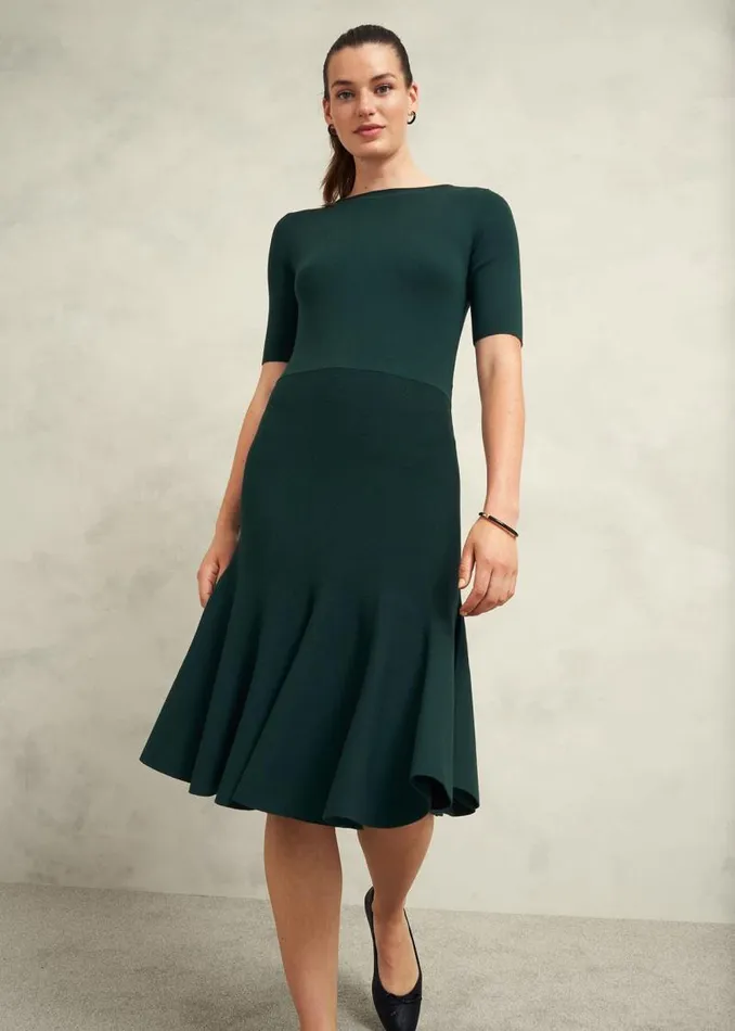 Women HOBBS Dresses and Jumpsuits Abbie Knitted Dress Samphire Green