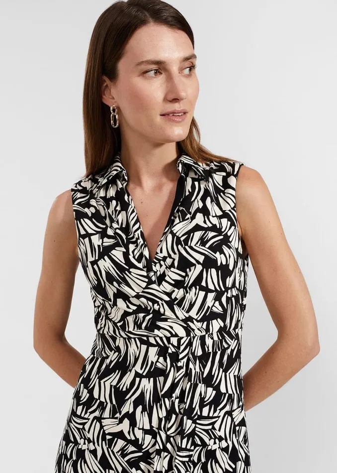 Women HOBBS Dresses and Jumpsuits Clarissa Jersey Dress Black Cream