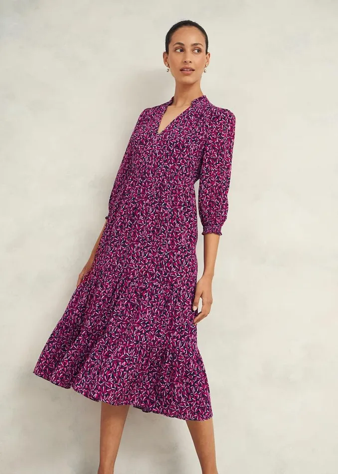 Women HOBBS Dresses and Jumpsuits Freda Dress Navy Multi