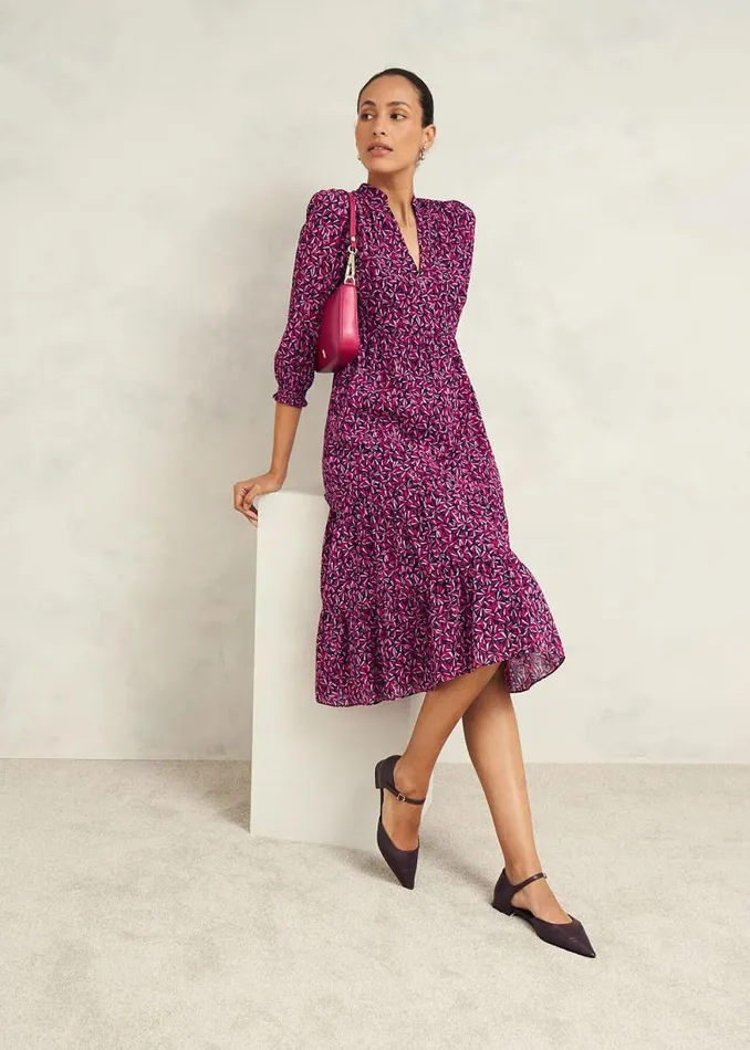 Women HOBBS Dresses and Jumpsuits Freda Dress Navy Multi