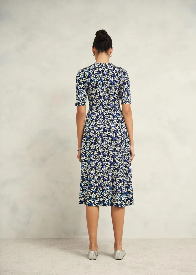 Women HOBBS Dresses and Jumpsuits Petite Frankie Jersey Dress Navy Multi