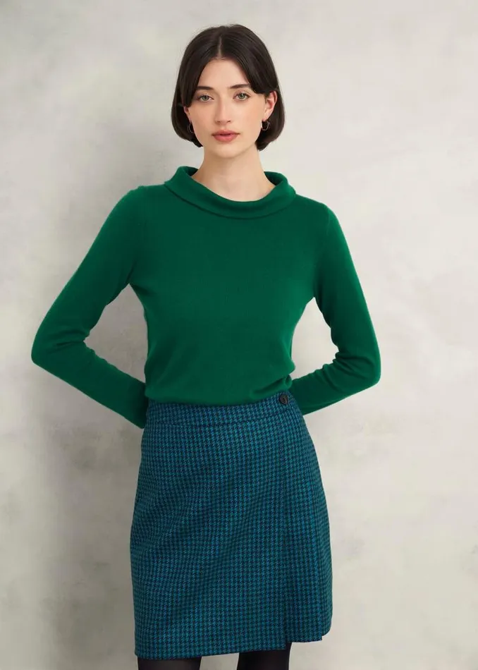 Women HOBBS Jumpers and Cardigans Audrey Wool Cashmere Jumper Agate Green