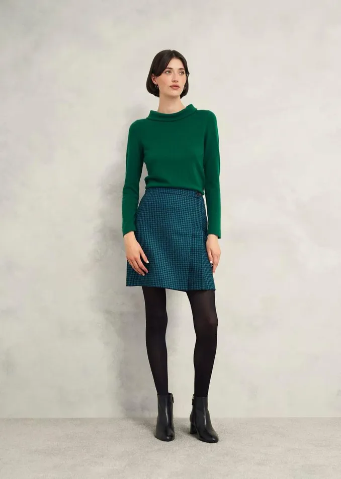 Women HOBBS Jumpers and Cardigans Audrey Wool Cashmere Jumper Agate Green