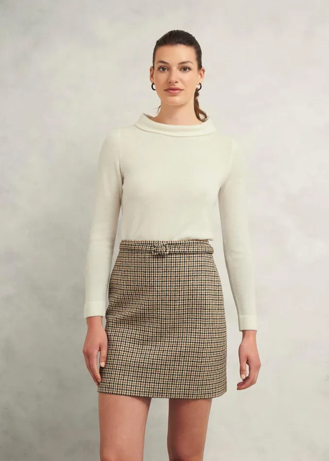 Women HOBBS Jumpers and Cardigans Audrey Wool Cashmere Jumper Warm Ivory