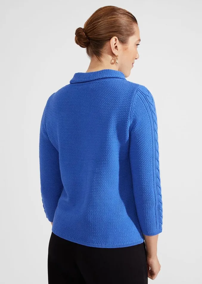 Women HOBBS Jumpers and Cardigans Camilla Cotton Jumper Fjord Blue