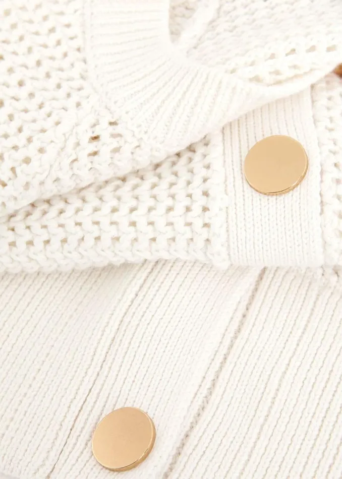 Women HOBBS Jumpers and Cardigans Florentina Cotton Cardigan Ivory