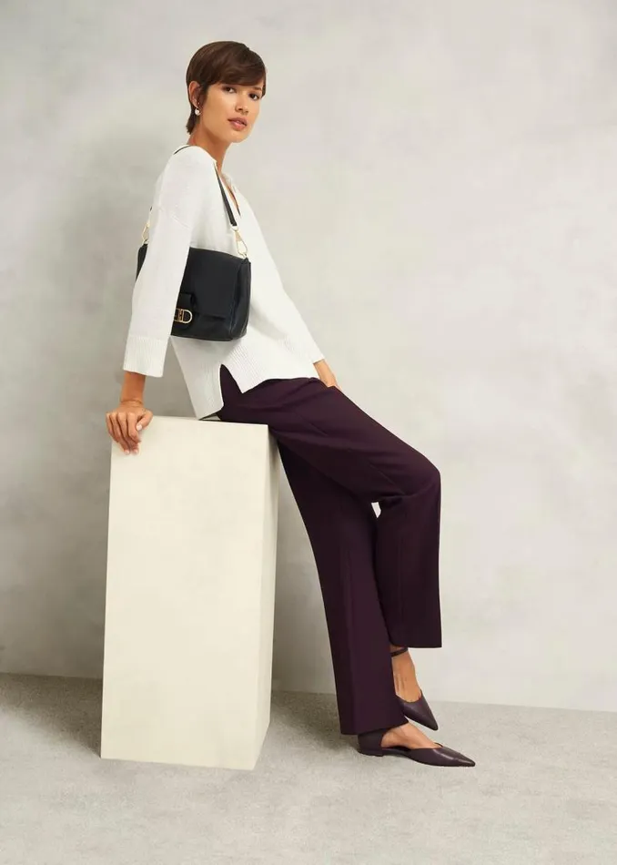 Women HOBBS Jumpers and Cardigans Madelyn Cotton Blend Jumper Warm Ivory