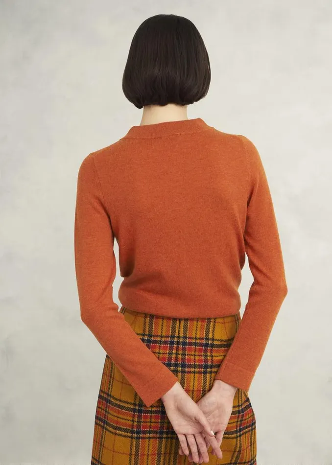 Women HOBBS Jumpers and Cardigans Talia Wool Cashmere Jumper Topaz Orange