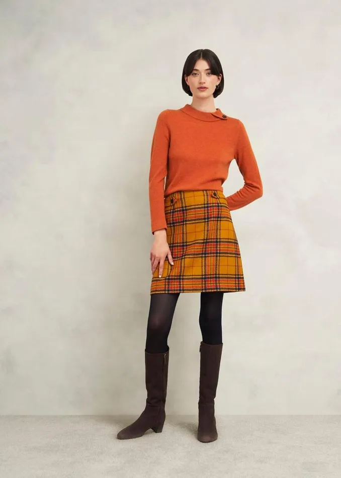 Women HOBBS Jumpers and Cardigans Talia Wool Cashmere Jumper Topaz Orange