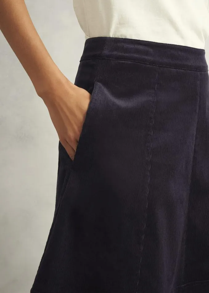 Women HOBBS Skirts Clifton Cord Skirt Navy