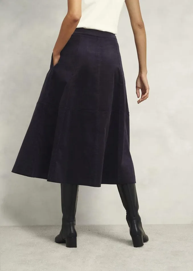 Women HOBBS Skirts Clifton Cord Skirt Navy