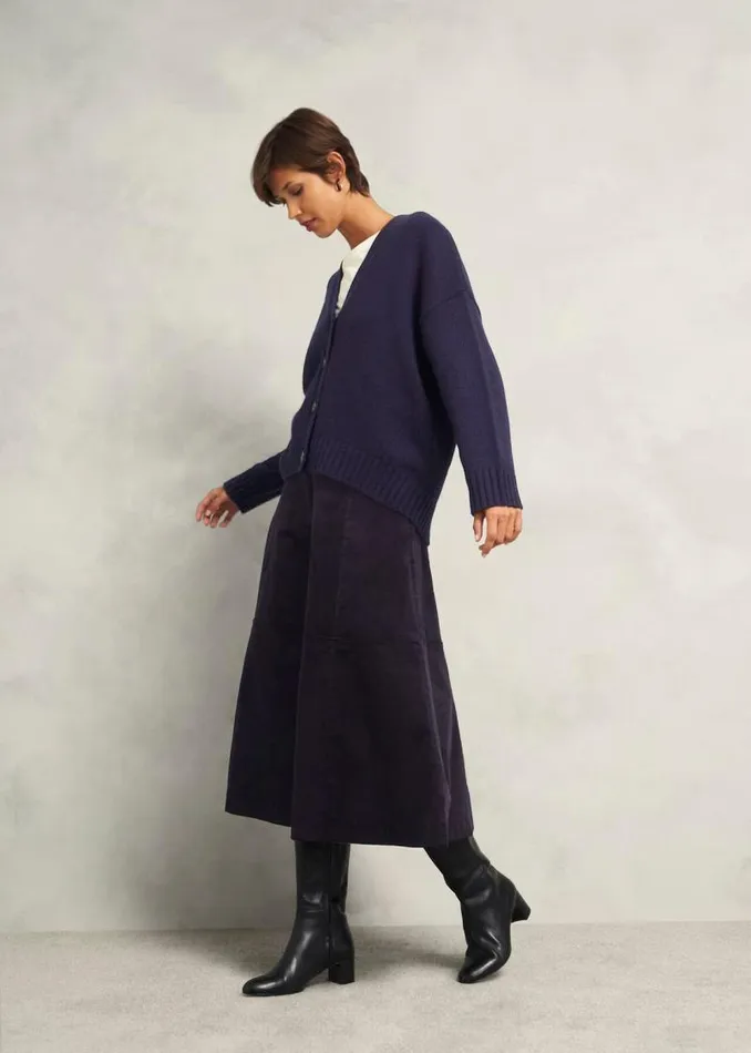 Women HOBBS Skirts Clifton Cord Skirt Navy