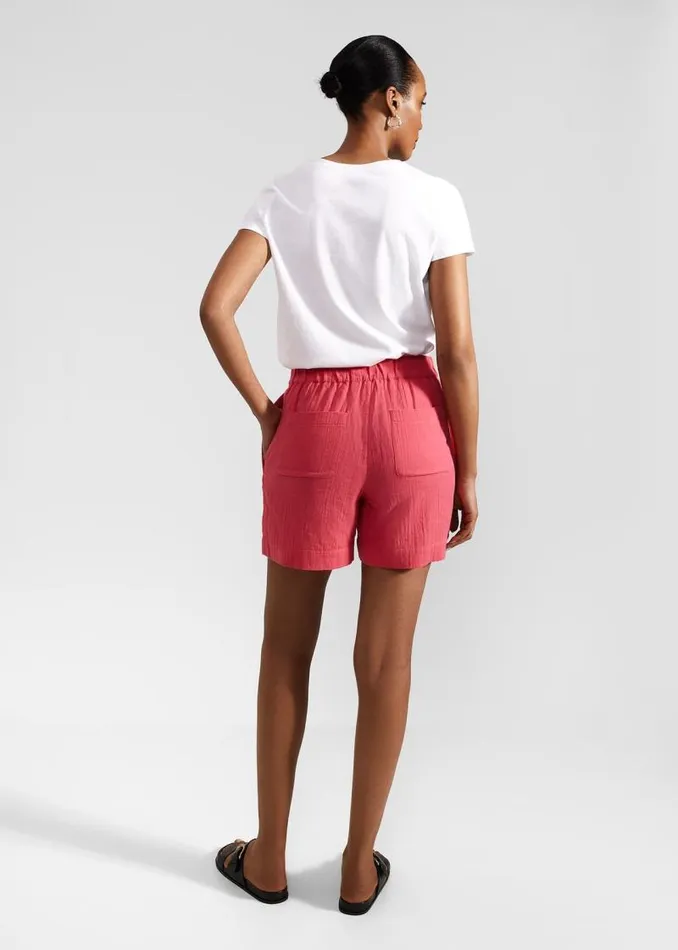 Women HOBBS Trousers Allie Shorts Wild Berry Pink