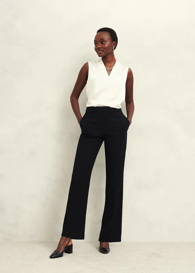 Women HOBBS Trousers Maya Straight Trousers Black