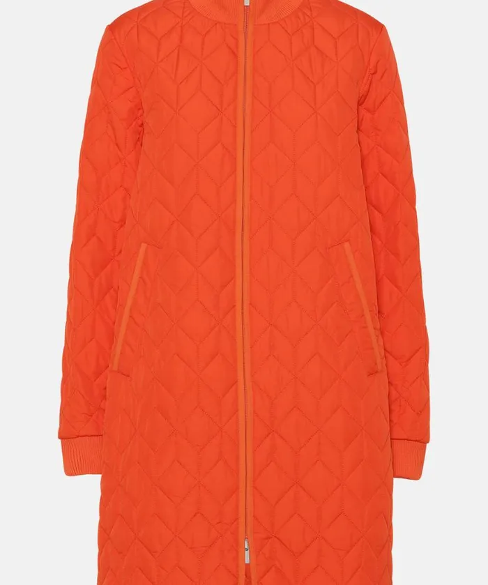 Women Ilse Jacobsen Padded Quilt Coat 8211 Warm Orange