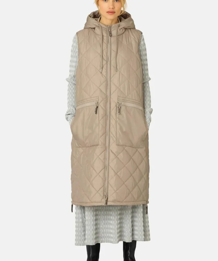 Women Ilse Jacobsen Padded Vest 8211 Cobblestone