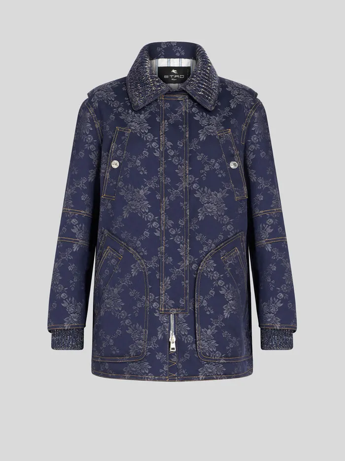 Women Jacquard Denim Jacket Etro Denim