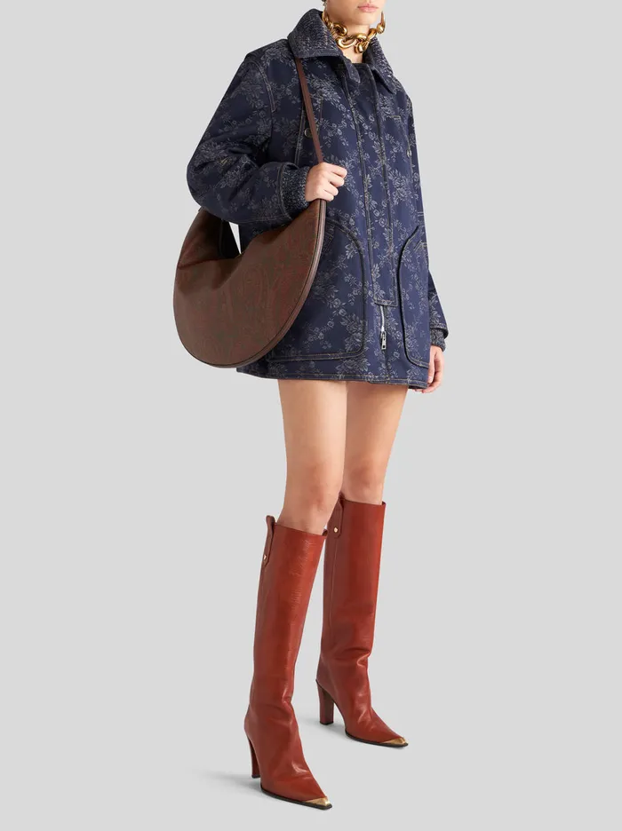 Women Jacquard Denim Jacket Etro Denim