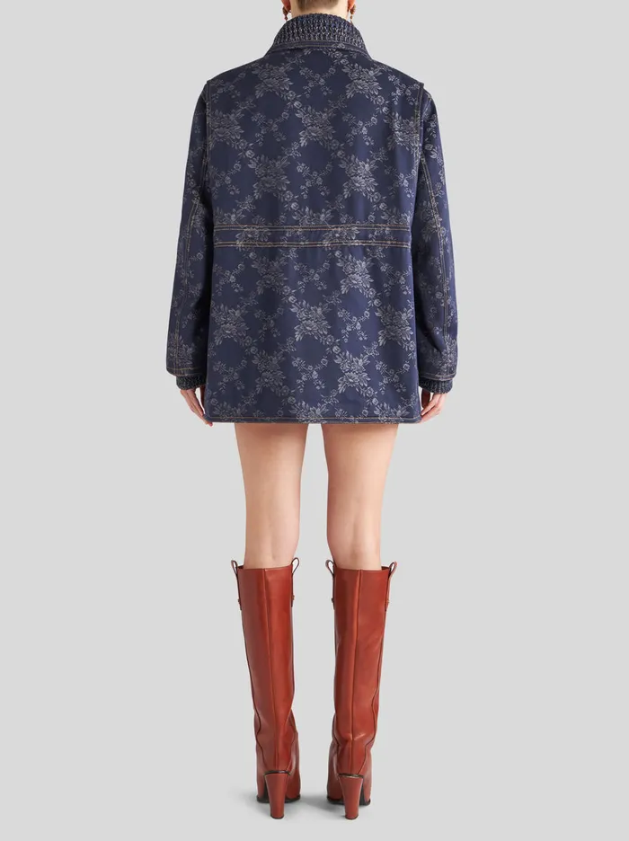 Women Jacquard Denim Jacket Etro Denim