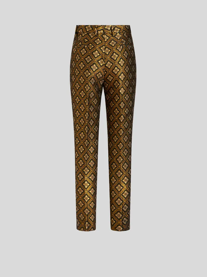 Women Jacquard Trousers With Medallions Etro Trousers