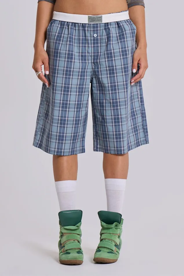 Women Jano Check Boxer Jorts Jaded London Shorts and Jorts