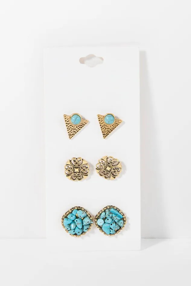 Women Jewellery Cupshe Katerina Geometric Print Chic Earring Multicolor