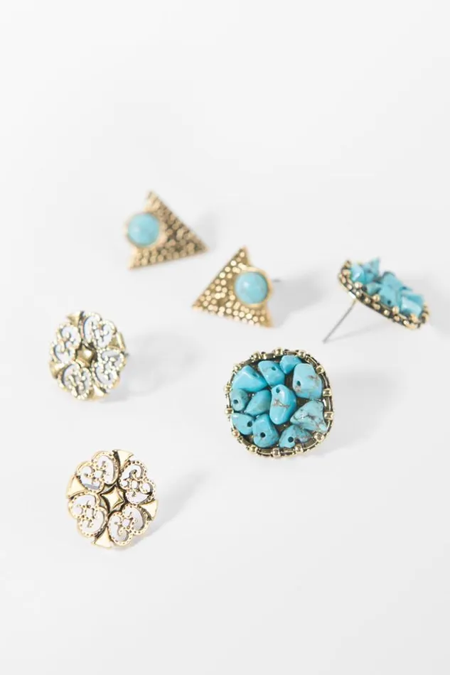 Women Jewellery Cupshe Katerina Geometric Print Chic Earring Multicolor