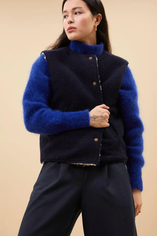 Women Joelle Woolen Jacket Midnight Bybar Jackets