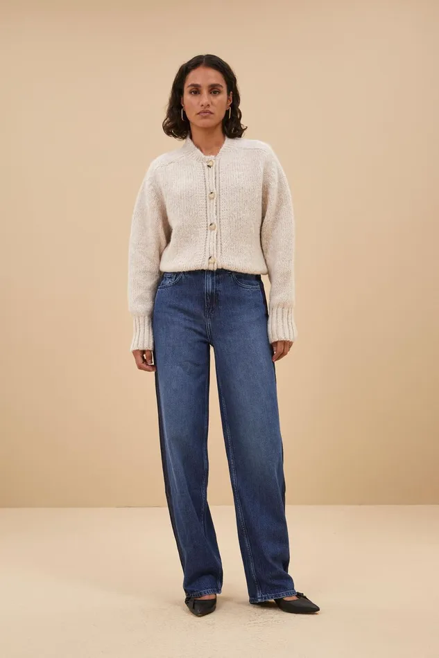 Women Jonas Bomber Cardigan Chalk Bybar Cardigans